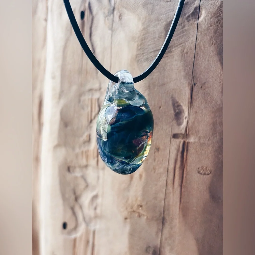 OOAK Artisan Borosilicate "Galaxy" Vortex Pendant - Adjustable Art - Picture 15 of 16